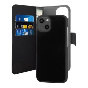 Puro Wallet Detachable 2-in-1 Case Black for iPhone 13 Pro