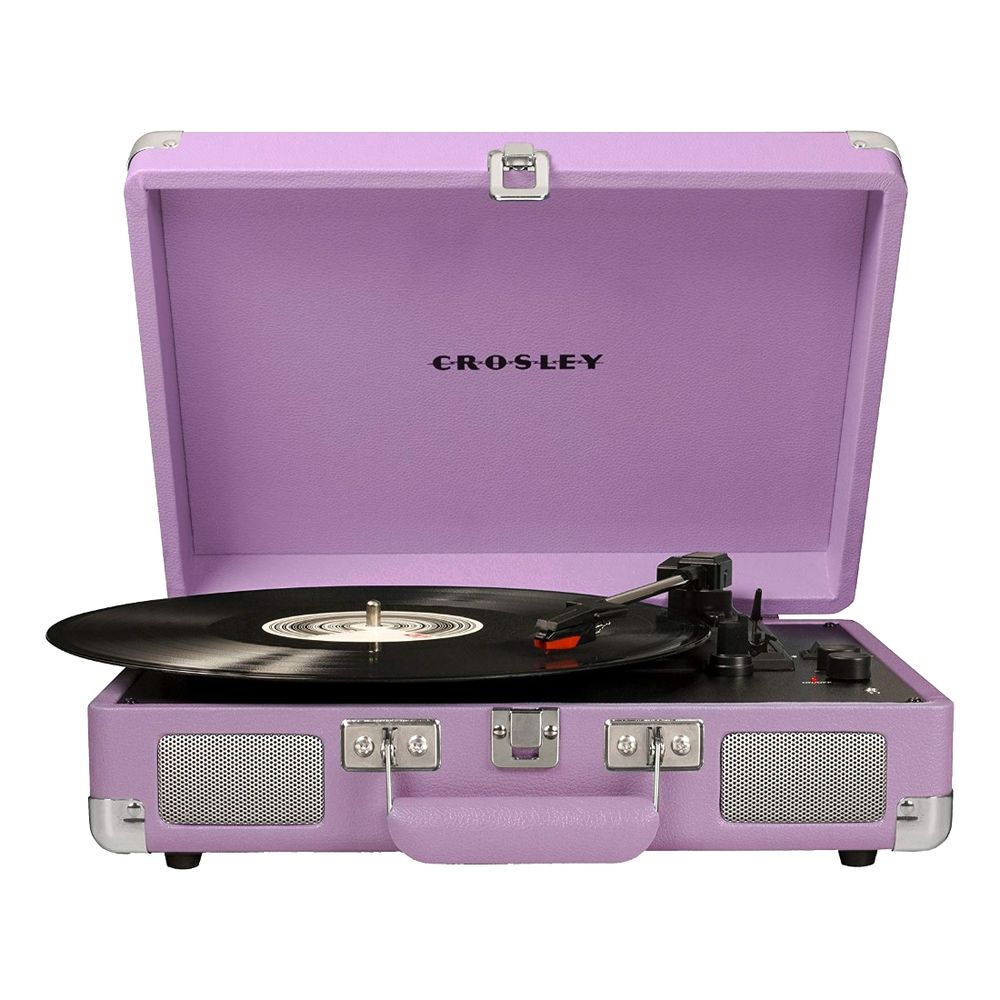 Crosley Cruiser Deluxe Portable Turntable with Built-in Speakers - Lavender