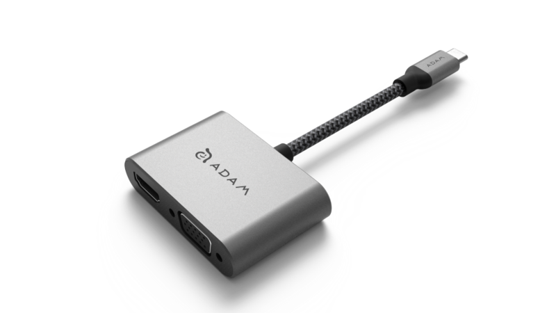 Adam Elements CASA Hub Type-C to VGA/HDMI Cable Grey