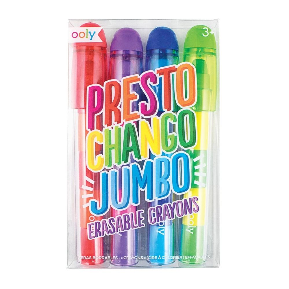 Ooly Presto Chango Jumbo Erasable Crayons (Set of 4)