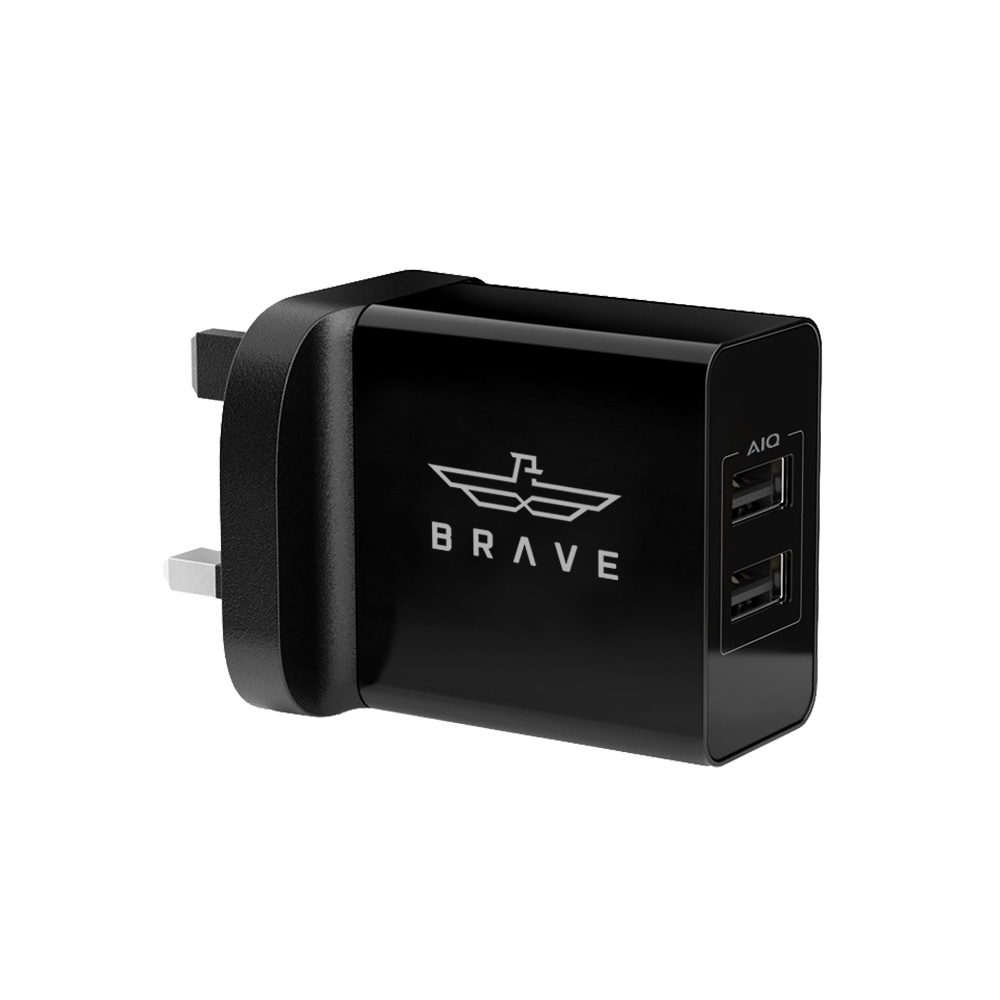 Shop for Brave 2-Port USB Wall Charger Black