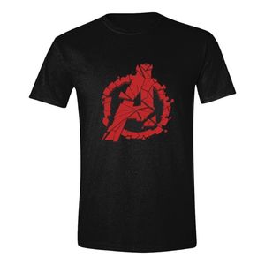 Time City Avengers Endgame Hatte Logo Men's T-Shirt Black M