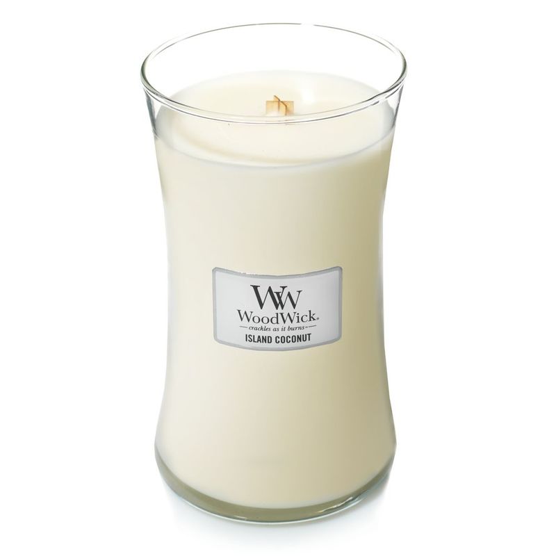 Woodwick Large Jar Island Coconut Off White Candle L