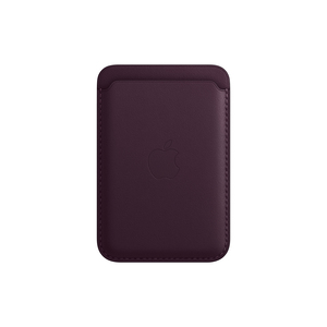 Apple Leather Wallet with Magsafe Dark Cherry for iPhone