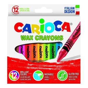 Carioca Pastelli Wax Crayons (Set of 12)