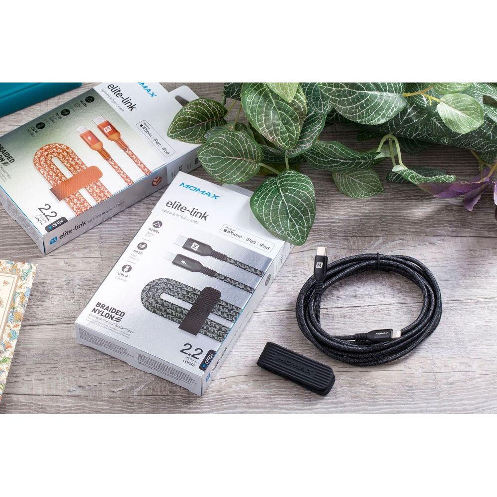 Momax Elite USB-C To Lightning Cable 2M Black