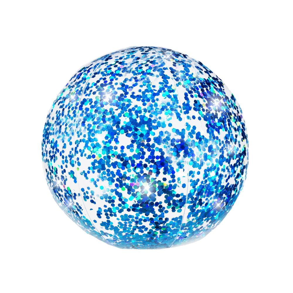 Glitter Beach Ball Blue Glitter 13.75 Inch