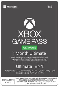 Microsoft Xbox Game Pass Ultimate (UAE/KSA) - 1 Month (Digital Code)