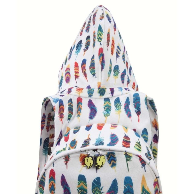 Morikukko Coloured Feather Hooded Backpack