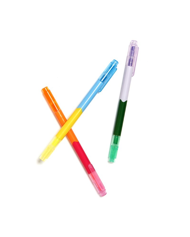 مجموعة أقلام هايلايتر Write On من ban.do بألوان قوس قزح