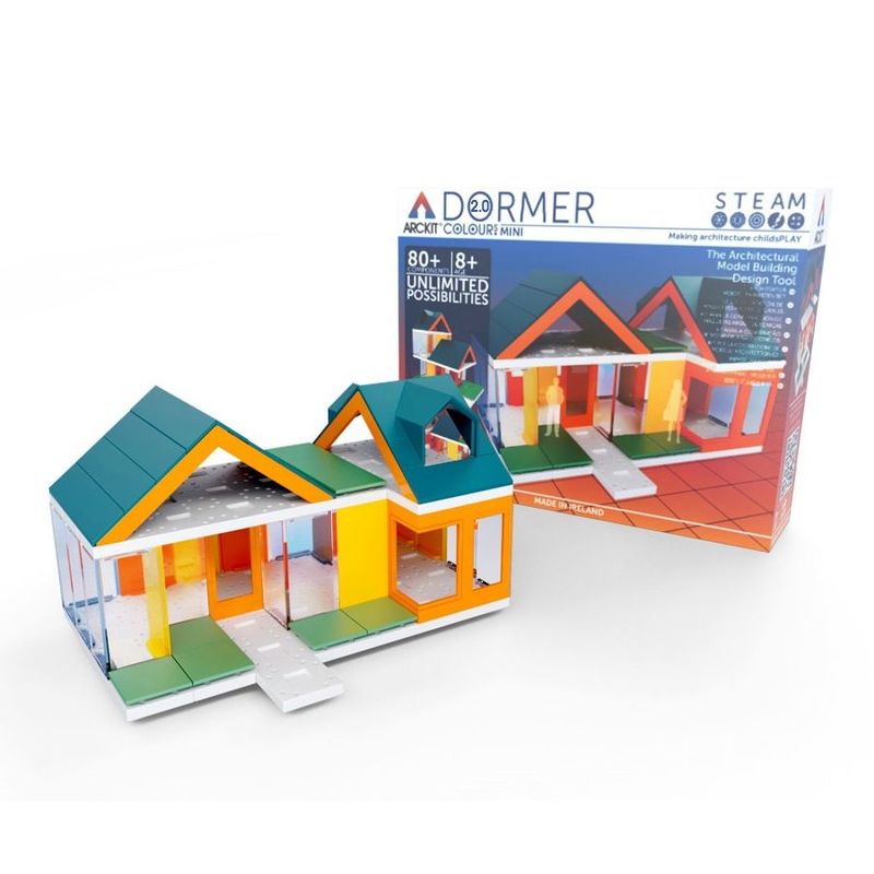 Arckit Mini Dormer Colours 2.0 Architectural Model Building Kit (80+ Pieces)