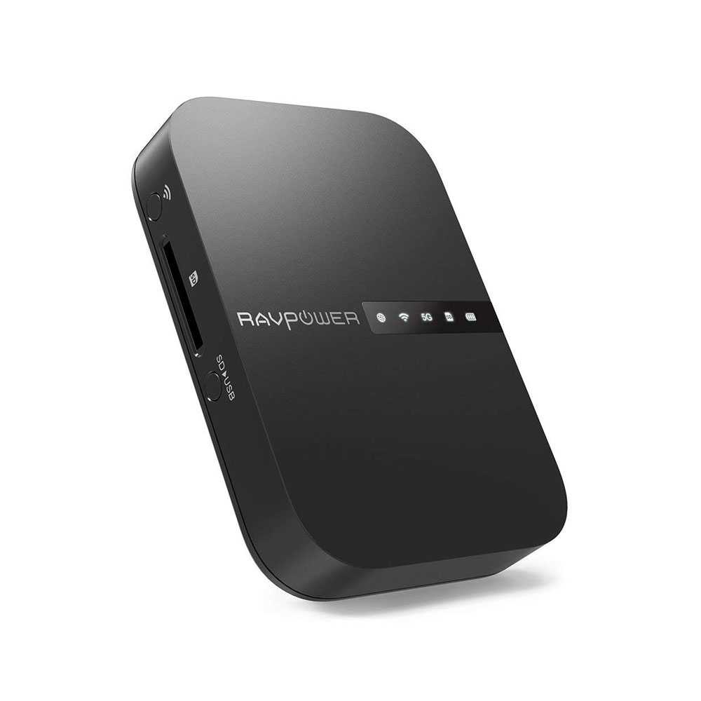 RAVPower AC750 Wireless Travel Router with 6700mAh Power Bank