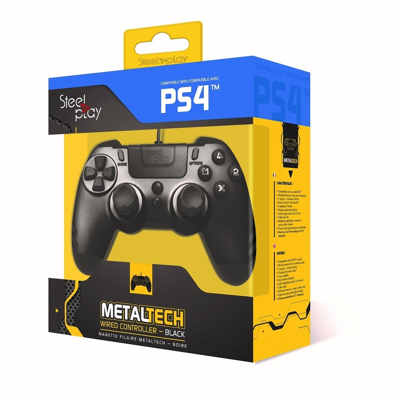 Steelplay Metaltech Wired Controller Black for PS4