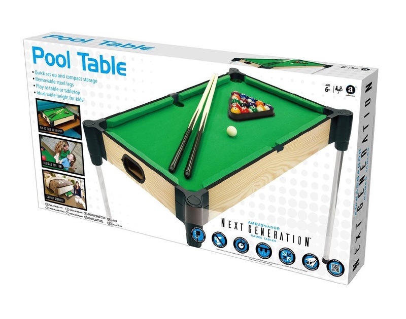 Merchant Ambassador 27 Inch Pool Table with Elevated Surface & Legs