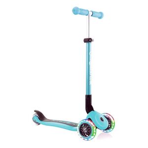 Globber Primo Foldable Scooter with Lights - Sky Blue