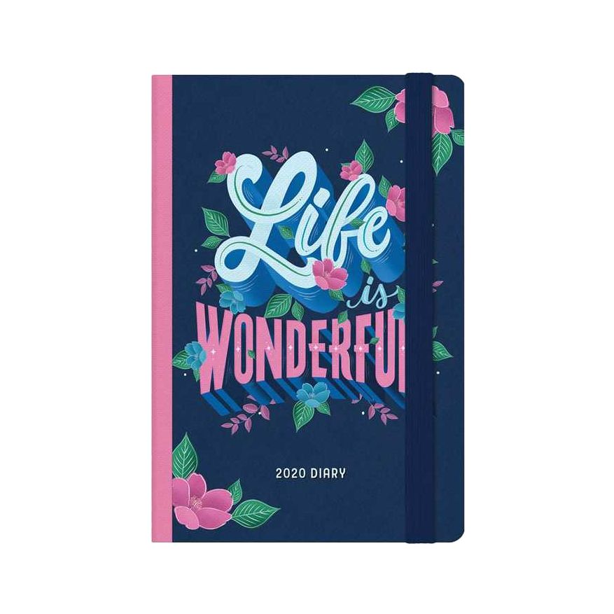 Wonderful 2020 12M Medium Photo Weekly Diary With Notebook