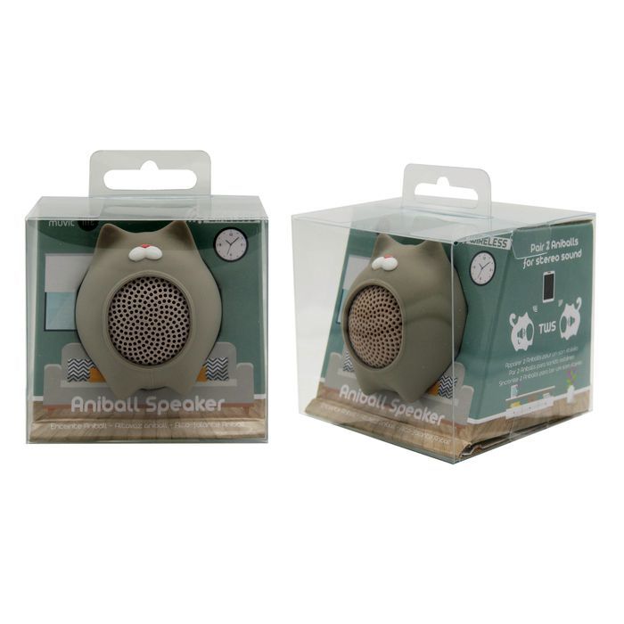 Muvit Cat Life Anibal Grey Mini Bluetooth Speaker