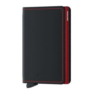 Secrid Slimwallet Leather Wallet Matte Black & Red