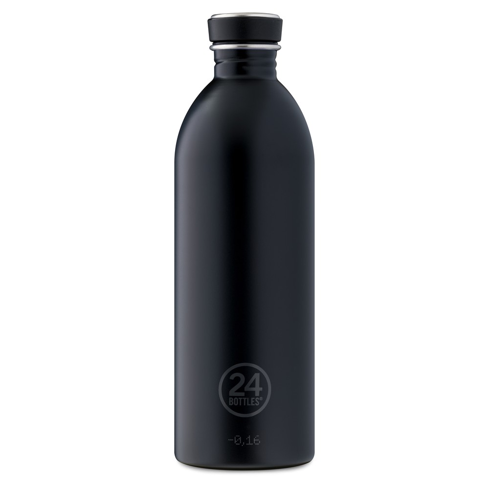 24 Bottles Urban Bottle Pastel Tuxedo Black 1000ml