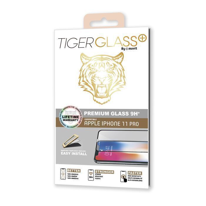 Muvit Tiger Glass Plus Tempered Glass Full Glue for iPhone 11 Pro