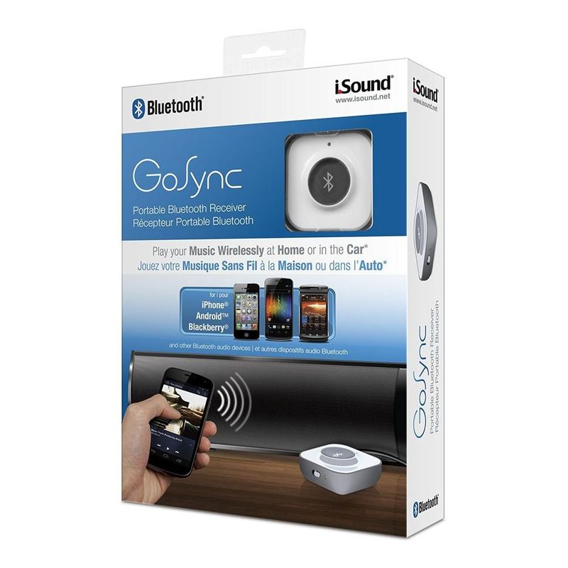 Isound Gosync Portable Bluetooth Reciever White