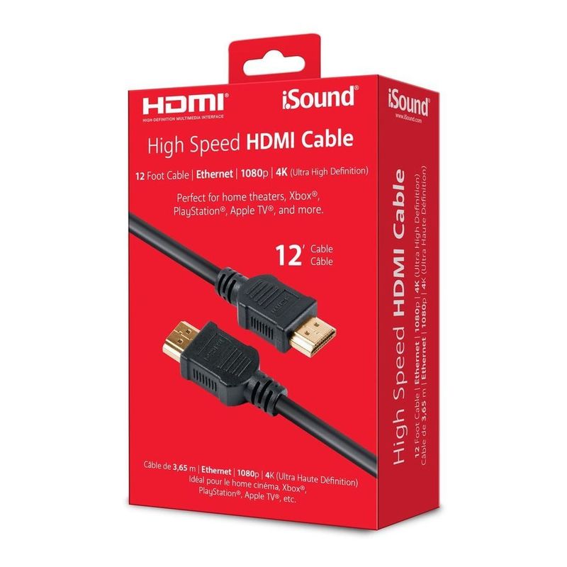 Isound High Speed HDMI Cable 12Ft