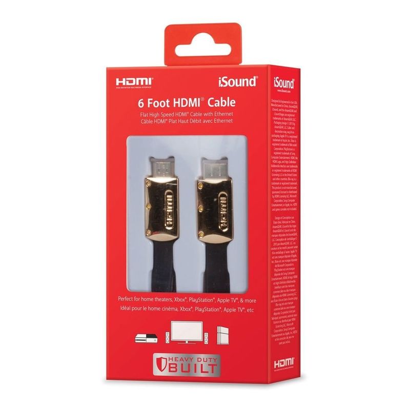 Isound Flat HDMI Cable 6Ft