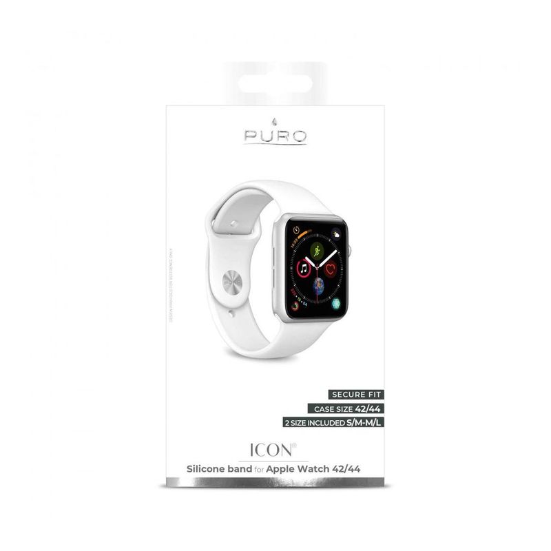 Puro Apple Watch Band 3PCs Set 42-44mm White (Compatible with Apple Watch 42/44/45mm)