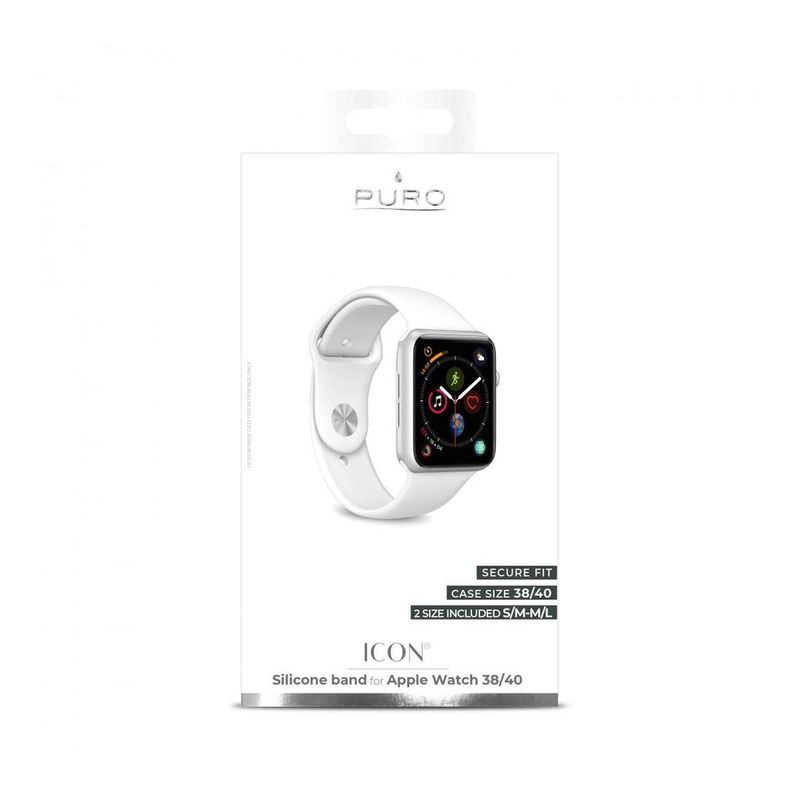 Puro Apple Watch Band 3PCs Set 38-40mm White (Compatible with Apple Watch 38/40/41mm)