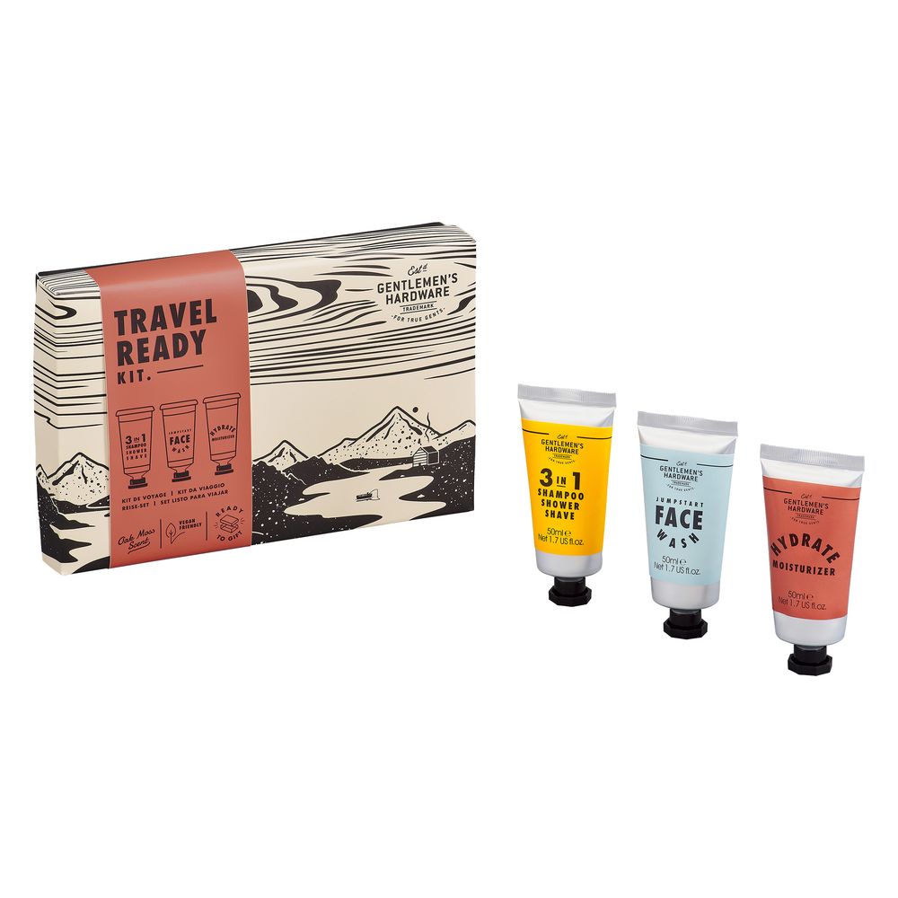 Gentlemen's Hardware Travel Ready Kit(Shower Gel/Face Wash/Moisturizer)