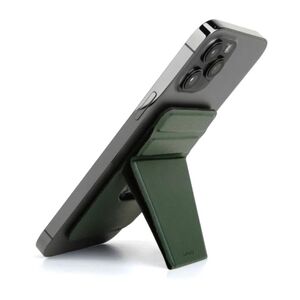 UNIQ Lyft Magnetic Snap-On Stand and Card Holder Pine Green for Smartphone