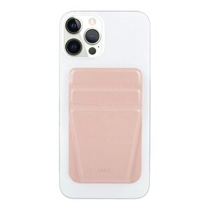 UNIQ Lyft Magnetic Snap-On Stand and Card Holder Blush Pink for Smartphone