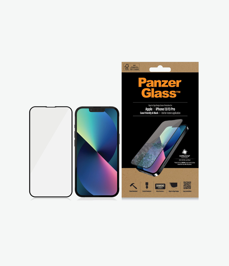 Panzer Glass iPhone 13/13 Pro Edge to Edge Clear screen protector