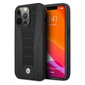 BMW Real Leather Hard Case for iPhone 13 Pro Max Black