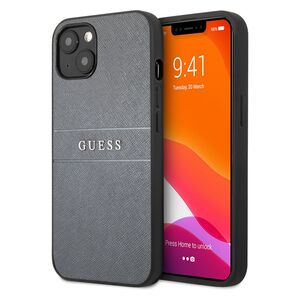Guess PU Leather Case Saffiano for iPhone 13 Gray