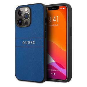 Guess PU Leather Case Saffiano for iPhone 13 Pro Blue