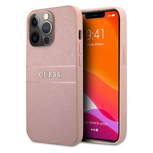 Guess PU Leather Case Saffiano for iPhone 13 Pro Max Pink