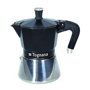 Tognana Sphera Induction Coffee Maker 180 ml (Makes 3 Cups) - Aluminum Black