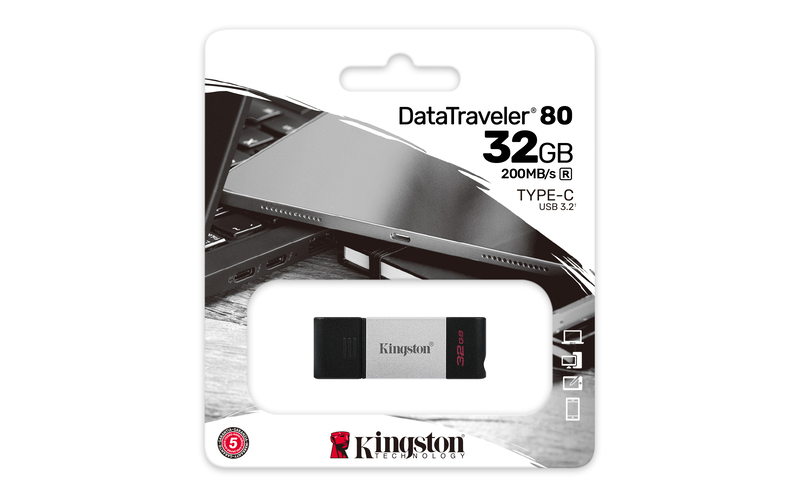 Kingston 32GB DataTraveler 80 USB 3.2 Gen 1 Type-C Flash Drive