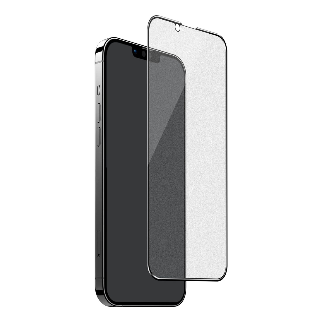 Puro Premium Glass protector Anti-glare with black frame for iPhone 13/13 Pro
