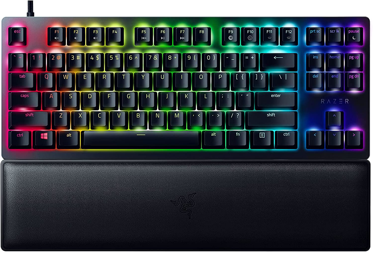 Razer Huntsman V2 TKL Optical Gaming Keyboard - Clicky Optical Switch Purple - Black (US English)