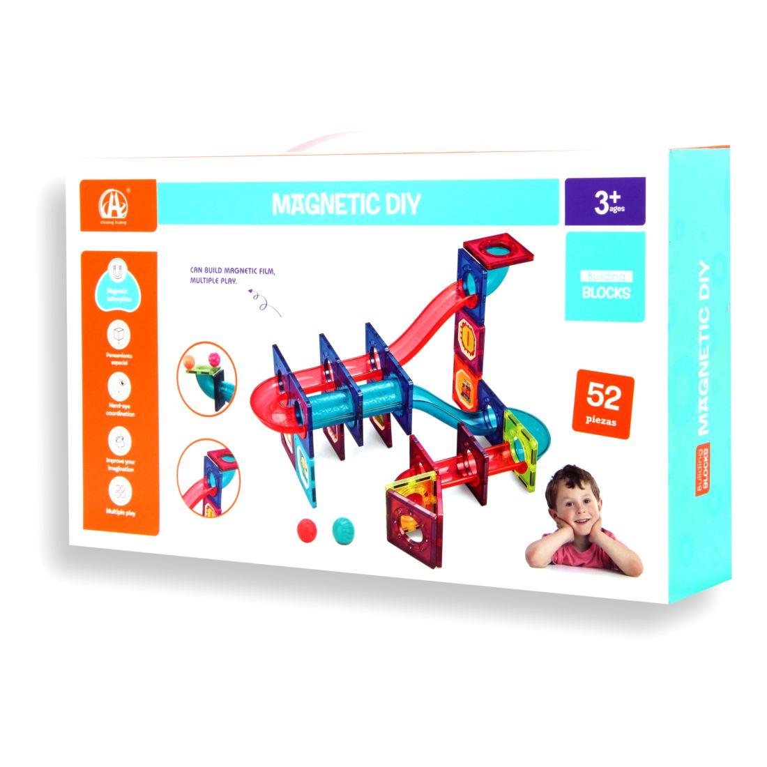 Toys Station Magnetic Blocks Diy Set (52 Pieces)