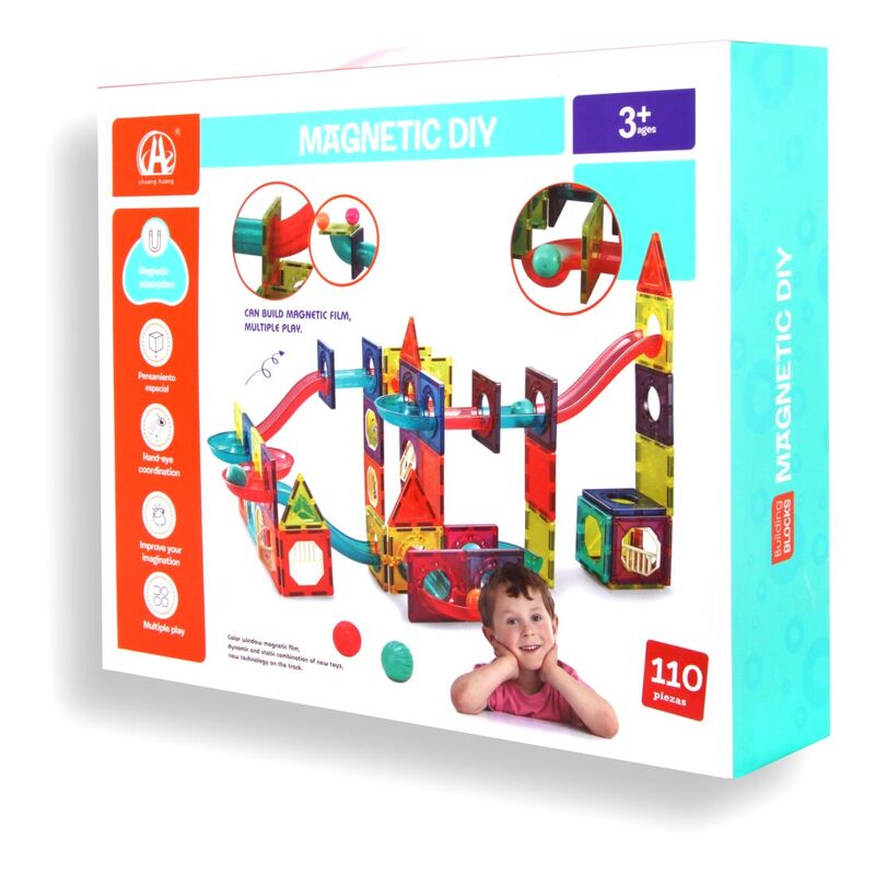 Toys Station Magnetic Blocks Diy Set (110 Pieces)