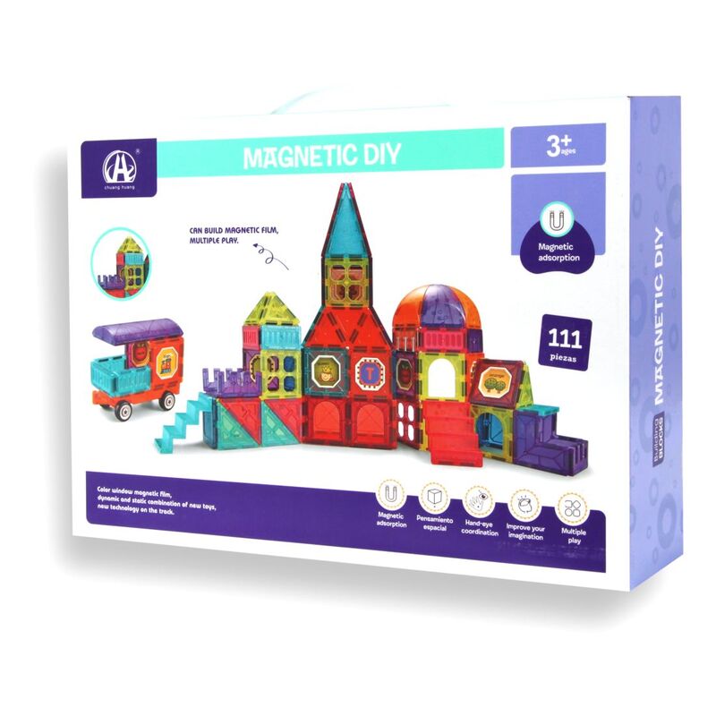 Toys Station Magnetic Blocks Diy Set (111 Pieces)