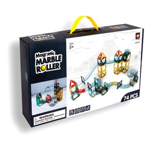 Toys Station Magnetic Building Blocks Marble Roller Set(74 Pieces)