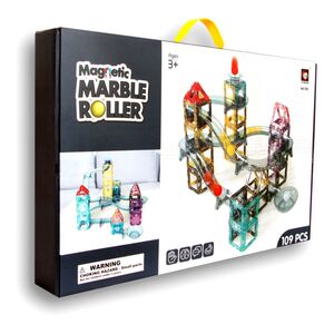 Toys Station Magnetic Building Blocks Marble Roller Set(109 Pieces)