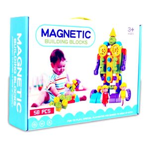 Toys Station Magnetic Building Blocks Set (58 Pieces)