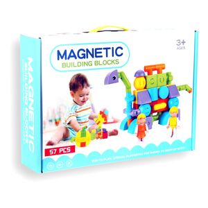 Toys Station Magnetic Building Blocks Set (57 Pieces)