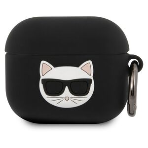 Karl Lagerfeld Silicone Choupette Case for Apple Airpods 3 - Black
