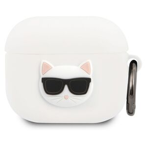 Karl Lagerfeld Silicone Choupette Case for Apple Airpods 3 - White